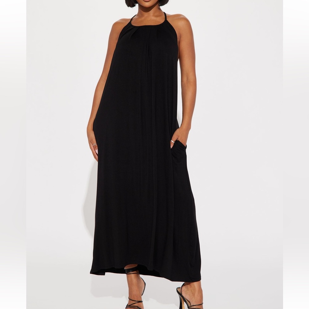Black maxi dress